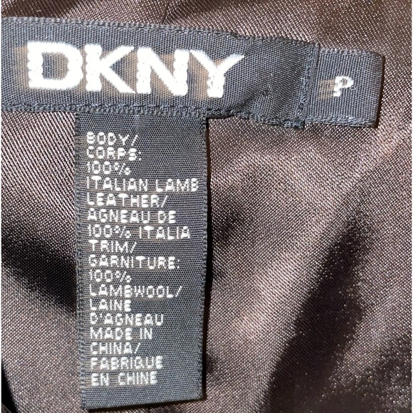 DKNY Italian Leather Biker Jacket - Picture 10 of 14